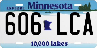MN license plate 606LCA