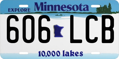MN license plate 606LCB