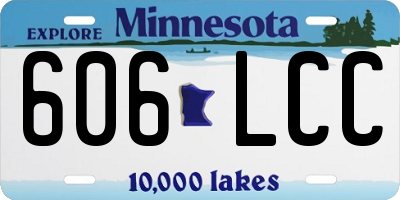 MN license plate 606LCC