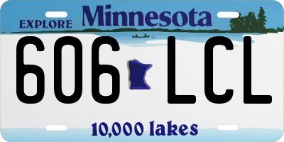 MN license plate 606LCL