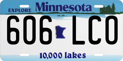 MN license plate 606LCO