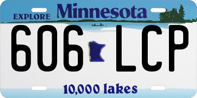 MN license plate 606LCP