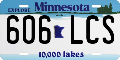 MN license plate 606LCS