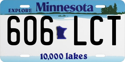 MN license plate 606LCT