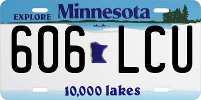 MN license plate 606LCU