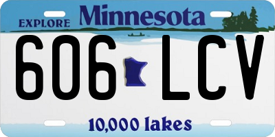 MN license plate 606LCV