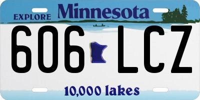 MN license plate 606LCZ