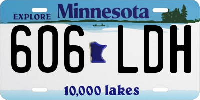 MN license plate 606LDH