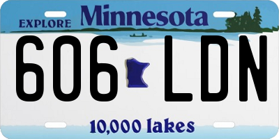 MN license plate 606LDN