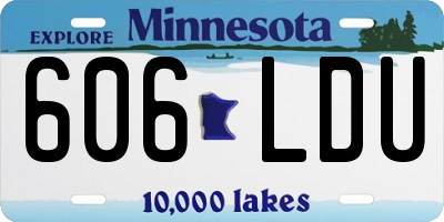 MN license plate 606LDU