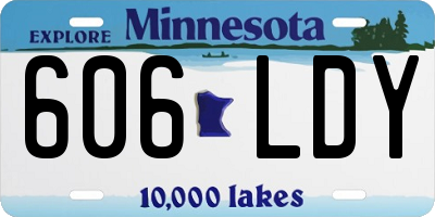 MN license plate 606LDY