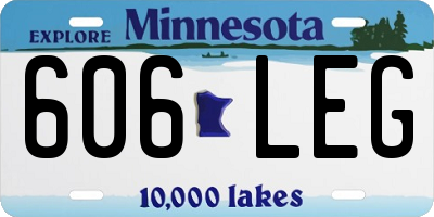 MN license plate 606LEG