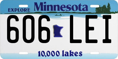 MN license plate 606LEI