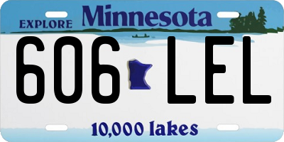 MN license plate 606LEL