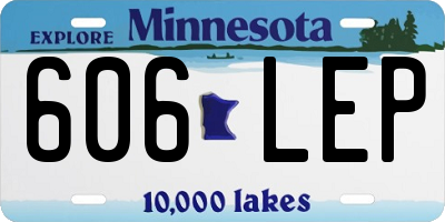 MN license plate 606LEP