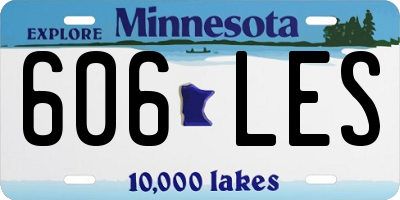 MN license plate 606LES