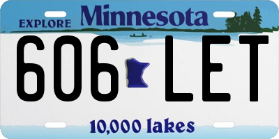 MN license plate 606LET