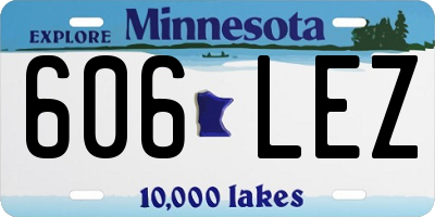 MN license plate 606LEZ