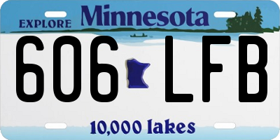 MN license plate 606LFB