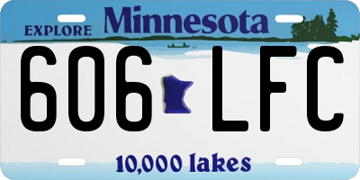 MN license plate 606LFC