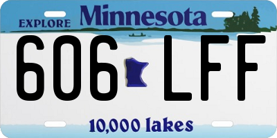 MN license plate 606LFF