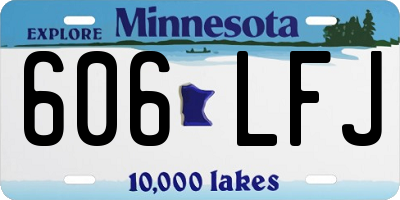 MN license plate 606LFJ