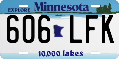 MN license plate 606LFK