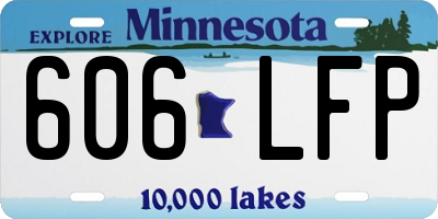 MN license plate 606LFP