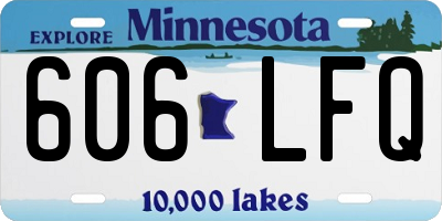 MN license plate 606LFQ