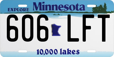 MN license plate 606LFT
