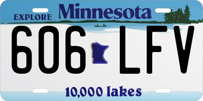 MN license plate 606LFV
