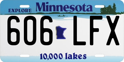 MN license plate 606LFX