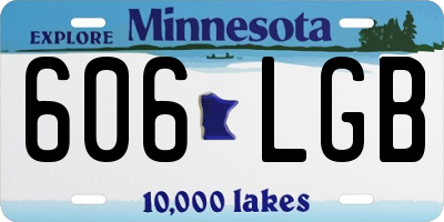 MN license plate 606LGB
