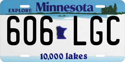 MN license plate 606LGC