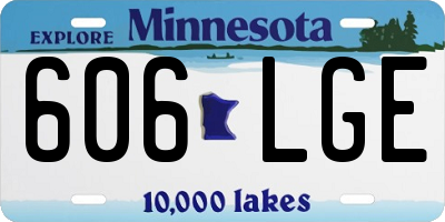 MN license plate 606LGE