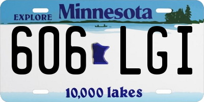 MN license plate 606LGI