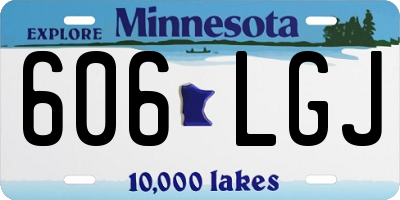 MN license plate 606LGJ