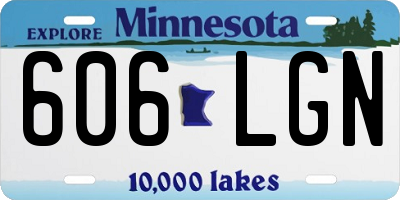 MN license plate 606LGN