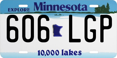 MN license plate 606LGP