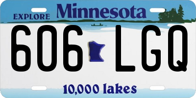 MN license plate 606LGQ