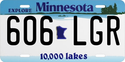 MN license plate 606LGR