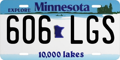 MN license plate 606LGS