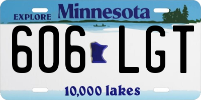 MN license plate 606LGT