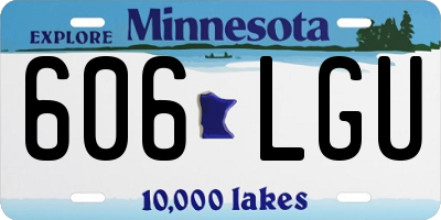MN license plate 606LGU