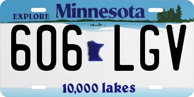MN license plate 606LGV