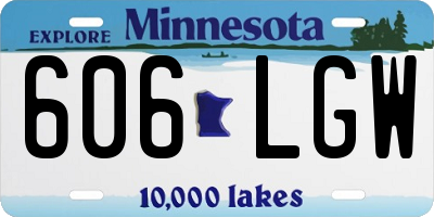 MN license plate 606LGW