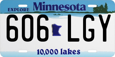 MN license plate 606LGY