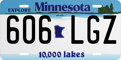 MN license plate 606LGZ