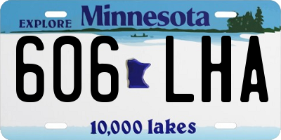 MN license plate 606LHA
