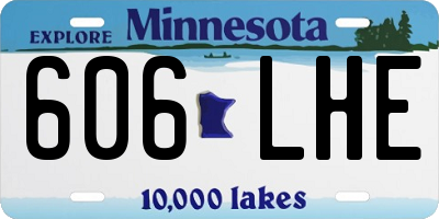 MN license plate 606LHE